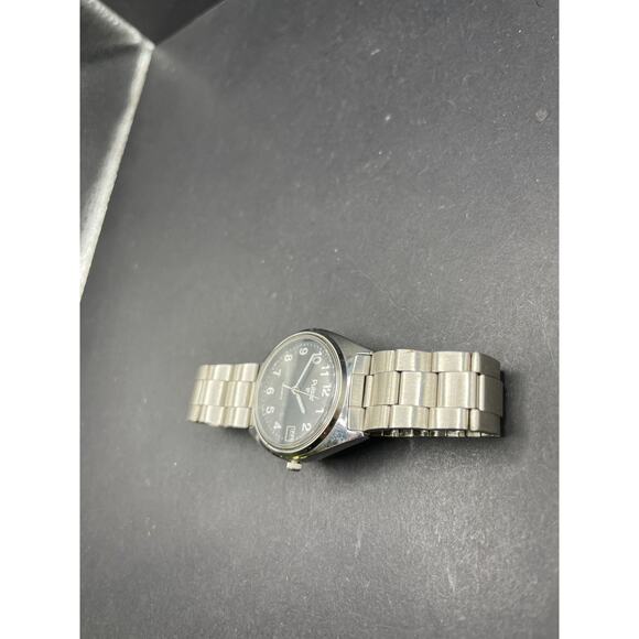 Vintage Pulsar Silver Tone Mens Quartz Watch With Date Y562-6000 Black Dial main image 14